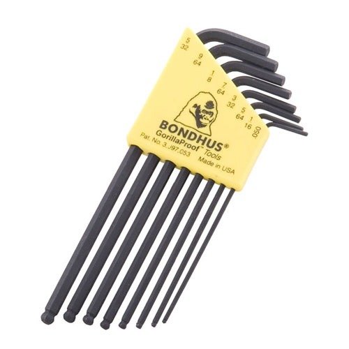 Bondhus BallDriver® HEX KEY L-WRENCH SET tarjoaa kestäviä ja tarkkoja työkaluja, jotka helpottavat pääsyä ahtaisiin tiloihin jopa 25 asteen kulmassa.