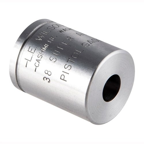 WILSON PISTOL MAX CASE GAGES tarkistaa kaikki tärkeät mitat, kuten mouth diameter, base diameter ja rim thickness, varmistaen tarkat ja luotettavat lataukset.