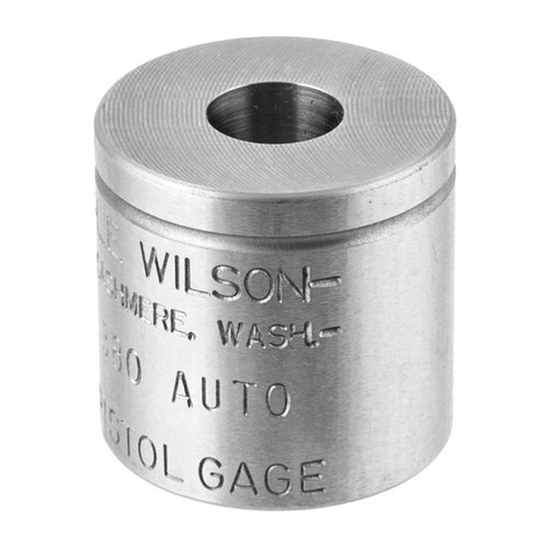 WILSON PISTOL MAX CASE GAGES mahdollistavat tarkat mittaukset patruunakuorien kriittisistä mitoista, kuten mouth diameter ja case overall length.