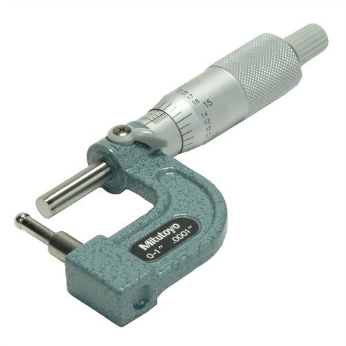 Mitutoyon Ball Style Micrometer mittaa seinämäpaksuuksia tarkkuudella .0001