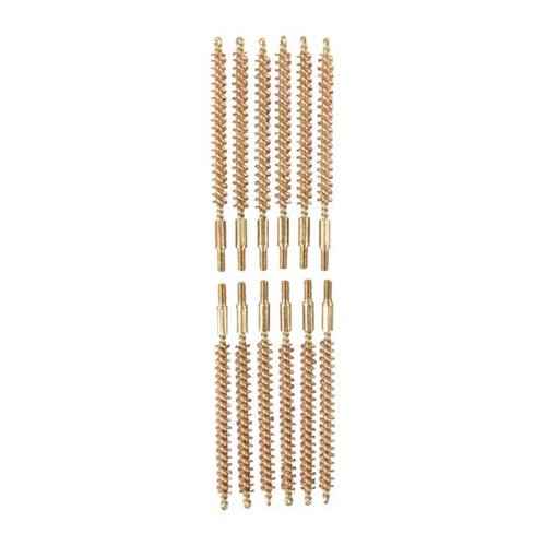 Dozen Pack Bronze Rifle Brushes, 20 kaliberin, 8-32M kierteellä, tarjoaa tehokasta puhdistusta ja pitkäikäisyyttä, täydellinen valinta asehuoltoon.