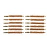 Dozen Pack Bronze Rifle Brushes, 8MM, 8-32M, 12 pakkaus tarjoaa erinomaisen puhdistustehon ja kestävyyden, mikä tekee siitä täydellisen valinnan aseiden huoltoon.