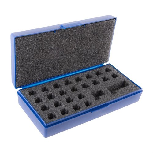 Sinclairin Comparator/Bump Gage Kit Case pitää kaikki mittausvälineesi järjestyksessä ja suojaa niitä. Tilaa jopa 24 inserttiä sekä molemmat työkalupäät.