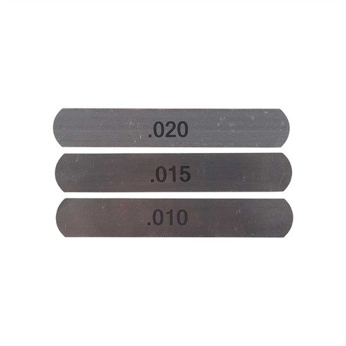 NECK TURNING FEELER GAGE SET tarjoaa tarkkuutta ja luotettavuutta kaulan kääntöprosessissa, mikä parantaa ammuntatuloksia ja valmistuksen laatua.