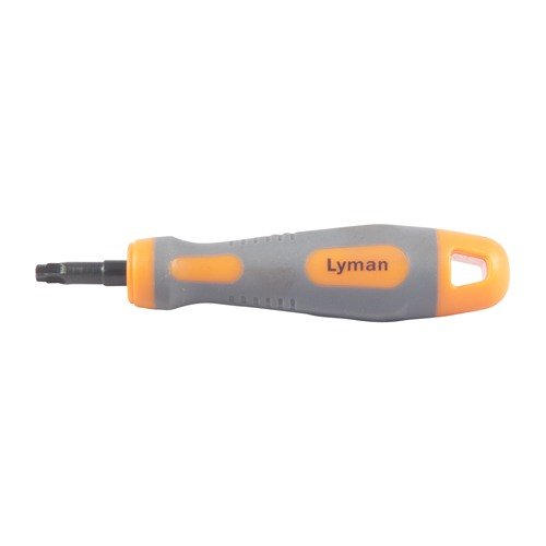 LYMAN Primer Pocket Reamer - ergonominen, kestävä ja tehokas työkalu, joka puhdistaa primer pocketin ja flash hole, sekä poistaa military primer crimpin helposti.
