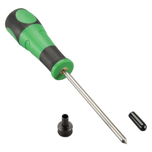 FLASH HOLE DEBURRING TOOL poistaa nopeasti ja tarkasti burrit salaman reiästä, mikä parantaa sytytystä ja estää liiallisen messingin poistamisen.