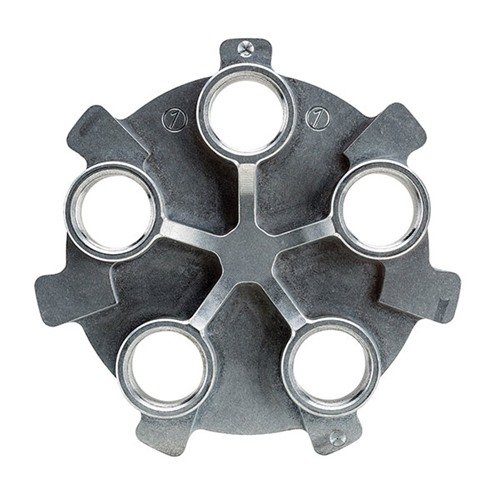 PRO CHUCKER 5 DIE PLATE mahdollistaa kaliberimuutokset nopeasti ja helposti. Jätä latauskuulat säädettyinä, ei tarvetta asentaa ja säätää joka kerta.