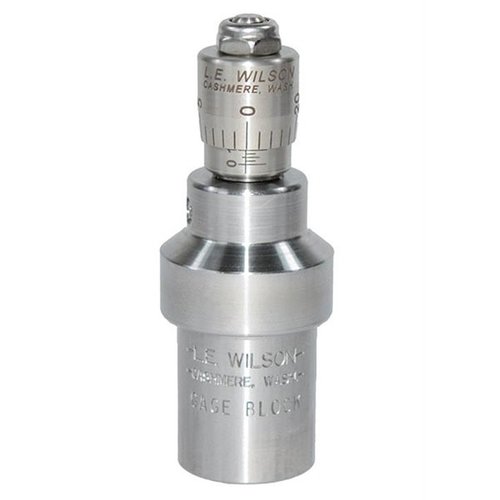 L.E. Wilson Case Gage Depth Micrometer mahdollistaa tarkat mittaukset patruunoiden headspace-mittauksessa ennen ja jälkeen koossa, graduoinnilla .001.