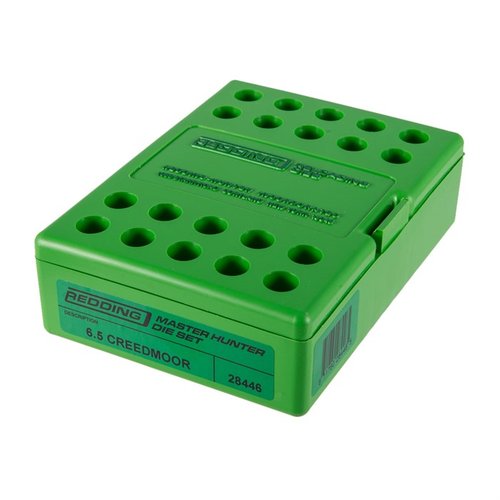 MASTER HUNTER DIE SET 6.5 CREEDMOOR yhdistää Reddingin huipputason Competition Seating Die ja täyspitkän sizing die, varmistaen tarkat ja luotettavat patruunat.