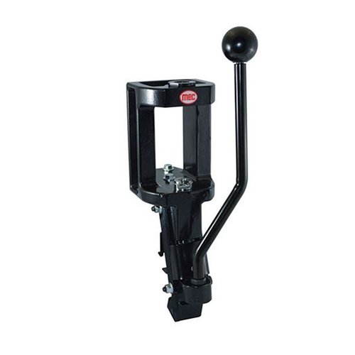 MARKSMAN single stage reloading press on kestävä ductile cast iron -rakenteinen laite, joka tarjoaa tarkkuutta ja monipuolisuutta eri kaliipereille.