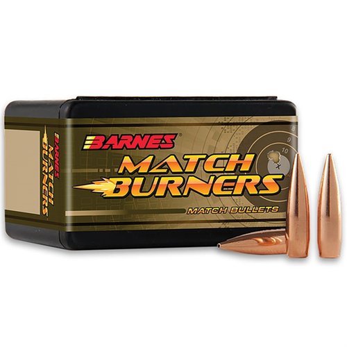 Barnes Match Burner 6.5mm - tarkkuus ja edullisuus yhdistyvät. Täydellinen valinta benchrest- ja high power -kilpailuihin sekä päivittäiseen ampumaharjoitteluun.