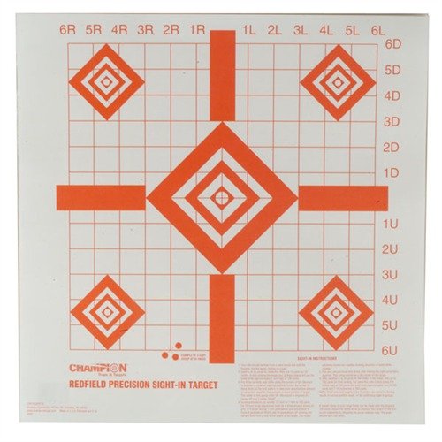 REDFIELD SIGHT-IN TARGETS help tarkkuusammunnassa: 90° viivat ristikkojen linjaamiseen, 1