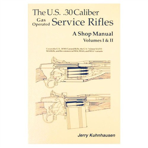 US 30 CALIBER SERVICE RIFLES - VOLUMES I & II tarjoaa yksityiskohtaiset ohjeet M-1 Garand ja M-14 kiväärien toiminnasta, korjauksista ja tarkkuuden parantamisesta.