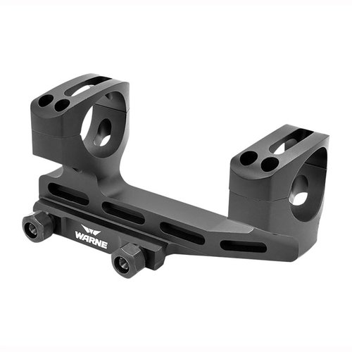 Warne X-SKEL 30MM MSR mount tarjoaa kevyen ja kestävän rakenteen, 1,9" korkeuden ja 1" eteenpäin kallistusta optimaalista silmäetäisyyttä varten.
