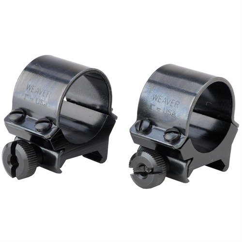WEAVER SURE-GRIP RINGS tarjoavat erinomaisen 4-ruuvin puristusvoiman, varmistaen tarkkuuden ja helpon kiinnityksen ja irrotuksen optiikalle.