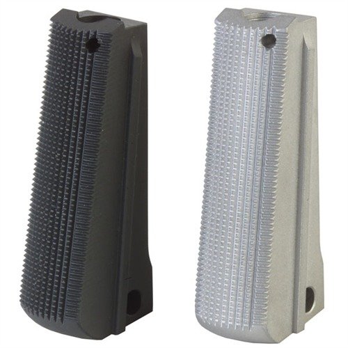 Wilson Combatin 1911 V-GRIP MAINSPRING HOUSING tarjoaa erinomaisen otteen ja pitää käden oikeassa asennossa beavertail-tyylisen turvakatkaisijan ansiosta.