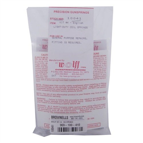 WOLFFin LIGHT-DUTY COIL SPRINGS - KIT #4 tarjoaa 100 jousia, eri muotoja ja kokoja, jotka soveltuvat moniin tarpeisiin ja kuormituksiin.