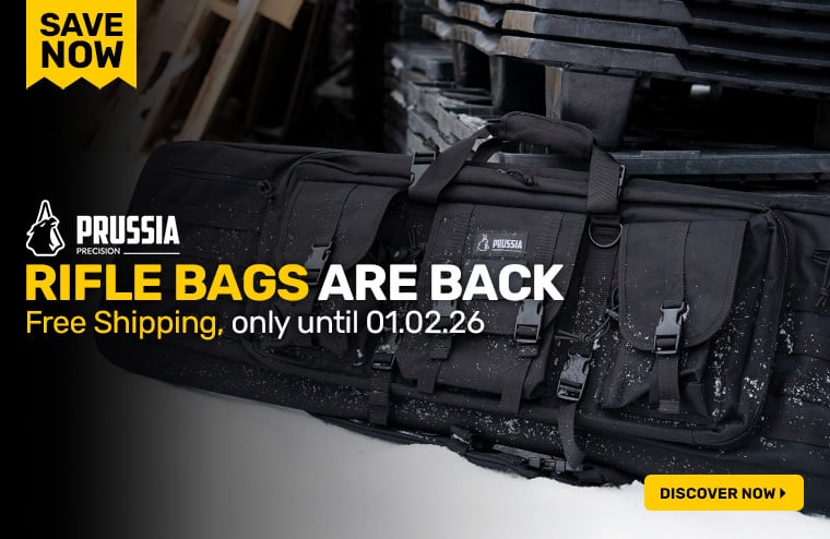 Back in stock, Prussia Precision Rifle Bags. Save free shipping
