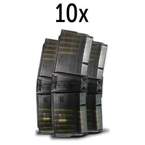 CROSS MAG 10/10 Set tarjoaa kaksi 10-lippaista, jotka voidaan yhdistää helposti ilman työkaluja, ja ne ovat yhteensopivia .223Rem, .300AAC Blackout ja .458SOCOM kanssa.