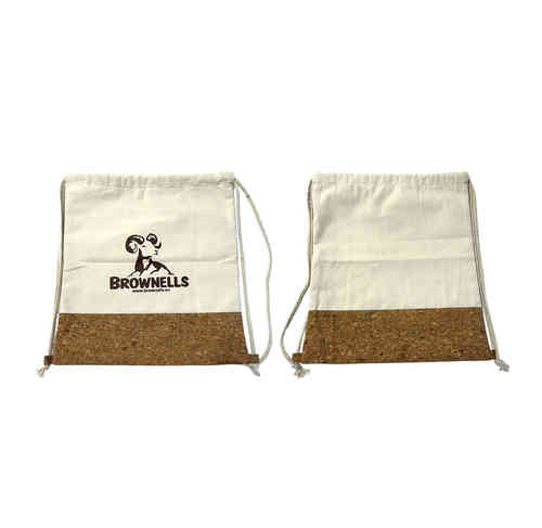 Esittelyssä Brownells Europen gym sack! Tyylikäs ja käytännöllinen bio-burlapista valmistettu reppu, jossa on paljon tilaa varusteillesi ja säädettävät olkahihnat.